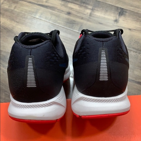 NIKE AIR ZOOM PEGASUS 34 Blk/Armory Navy-Red Orbit - Picture 11 of 16